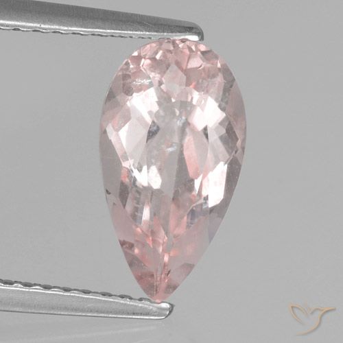 1.69ct Natural Rosa Flamingo Morganita, Formato de pêra, VS-SI