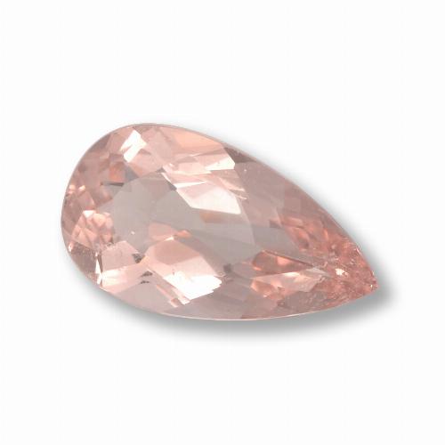 Morganita Luz rosa Natural 1.44ct, Formato de pêra, VS