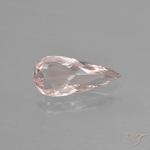 1.43ct Natural Luz rosa Morganita, Formato de pêra, VS