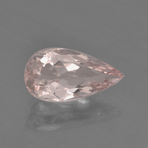Morganita rosa natural 1,39ct, formato de pêra, VVS-VS