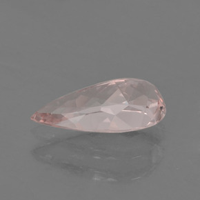 Morganita rosa natural 1,39ct, formato de pêra, VVS-VS