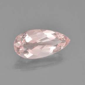 Morganita rosa natural 1,53ct, formato de pêra, VVS-VS