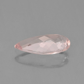 Morganita rosa natural 1,53ct, formato de pêra, VVS-VS