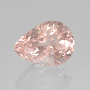 Morganita rosa natural 1,71ct, formato de pêra, VS-SI