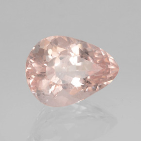 Morganita rosa natural 1,71ct, formato de pêra, VS-SI