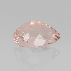 Morganita rosa natural 1,71ct, formato de pêra, VS-SI