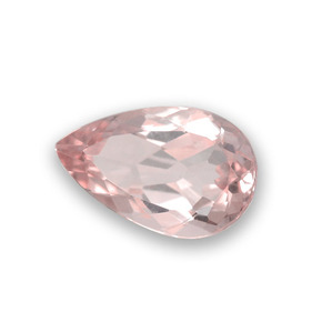 Morganita rosa natural 1,45ct, formato de pêra, VVS-VS