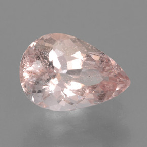 Morganita rosa natural 2,00ct, formato de pêra, VS-SI