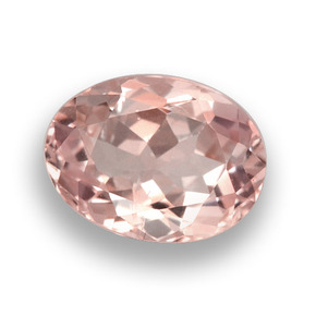 Morganita rosa natural 0,96ct, corte oval, VS
