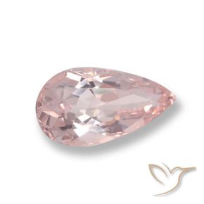 Morganita Rosa Médio Claro Natural 0.84ct, Formato de pêra, VVS-VS