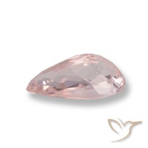 Morganita Rosa Médio Claro Natural 0.84ct, Formato de pêra, VVS-VS
