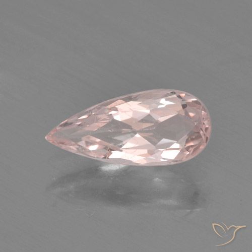 0.77ct Natural Luz rosa Morganita, Formato de pêra, VVS-VS