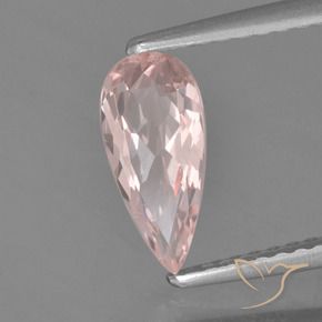 Morganita Luz rosa Natural 0.77ct, Formato de pêra, VVS-VS