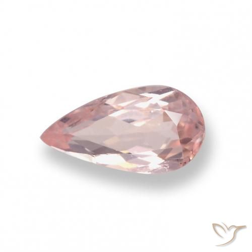 Morganita rosa natural 0,54ct, formato de pêra, VVS-VS