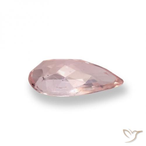 Morganita rosa natural 0,54ct, formato de pêra, VVS-VS