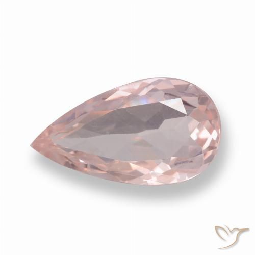 0.93ct Natural rosa médio Morganita, Formato de pêra, VVS