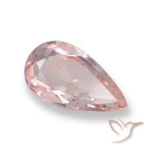 Morganita rosa médio Natural 0.93ct, Formato de pêra, VVS