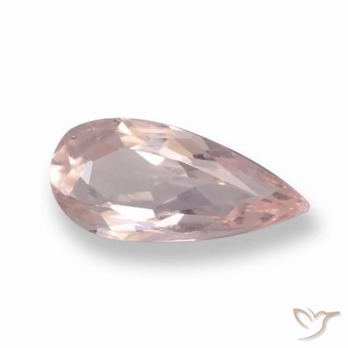 0.71ct Natural rosa médio Morganita, Formato de pêra, VVS
