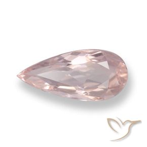 Morganita rosa médio Natural 0.71ct, Formato de pêra, VVS
