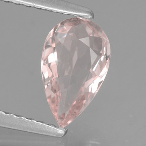 Morganita Luz rosa Natural 0.74ct, Formato de pêra, VVS