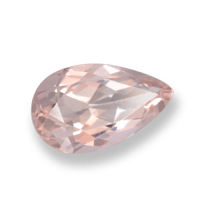 Morganita rosa natural 0,78ct, formato de pêra, VVS
