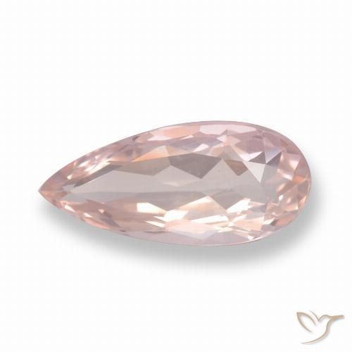 Morganita rosa natural 1,03ct, formato de pêra, VVS