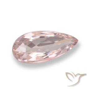 Morganita rosa natural 1,03ct, formato de pêra, VVS