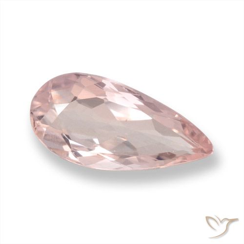 1.01ct Natural rosa médio Morganita, Formato de pêra, VVS-VS