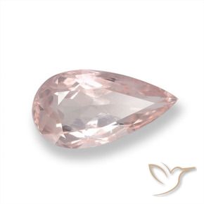 Morganita Rosa Flamingo Natural 0.94ct, Formato de pêra, VS