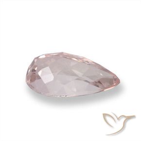 Morganita Tom Rosa Coral Natural 0.92ct, Formato de pêra, VVS-VS