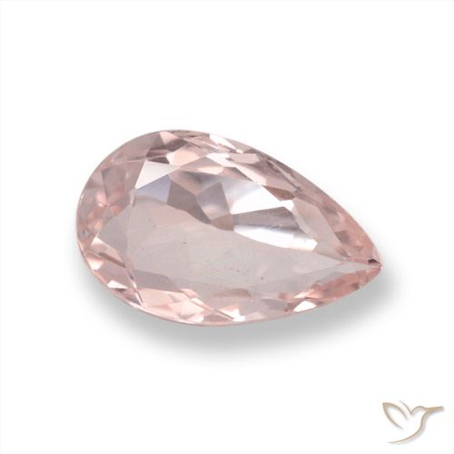 0.84ct Natural rosa médio Morganita, Formato de pêra, VVS-VS