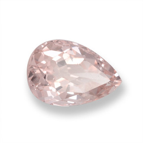 Morganita Rosa Flamingo Natural 0.94ct, Formato de pêra, VVS-VS