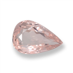 Morganita rosa natural 0,97ct, formato de pêra, VS