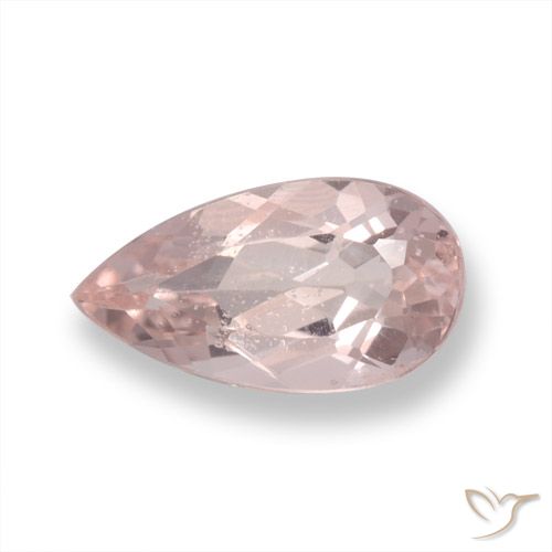 0,93 quilates de morganita rosa, corte de pera do Afeganistão de 9,1 x 5 mm, Photo A