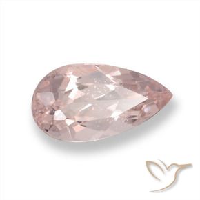 Morganita Rosa Flamingo Natural 0.93ct, Formato de pêra, VS