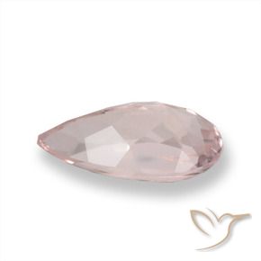 Morganita Rosa Flamingo Natural 0.93ct, Formato de pêra, VS
