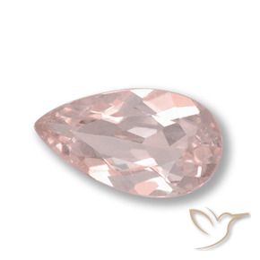 Morganita rosa médio Natural 1.03ct, Formato de pêra, VS