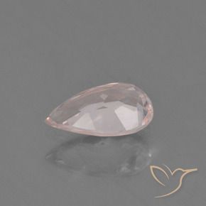 Morganita rosa natural 0,63ct, formato de pêra, VVS-VS
