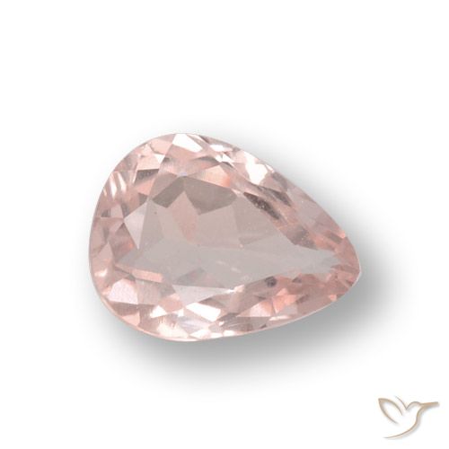 0.65ct Natural Rosa Flamingo Morganita, Formato de pêra, VVS-VS