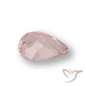 Morganita Rosa Flamingo Natural 0.65ct, Formato de pêra, VVS-VS