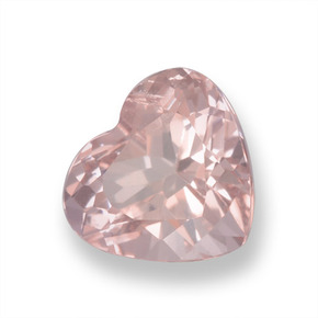 Morganita Luz rosa Natural 1.01ct, Formato de coração, VS
