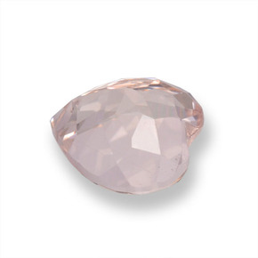 Morganita rosa natural 1,22ct, formato de coração, VS