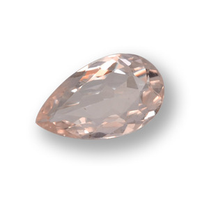 Morganita rosa natural 0,62ct, formato de pêra, VVS-VS