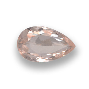Morganita rosa natural 0,62ct, formato de pêra, VVS-VS