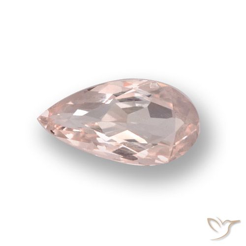 0.69ct Natural rosa médio Morganita, Formato de pêra, VVS-VS