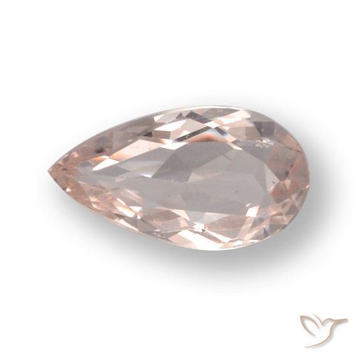 0.57ct Natural Rosa Flamingo Morganita, Formato de pêra, VVS-VS