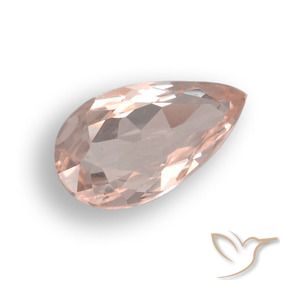 Morganita Rosa Flamingo Natural 0.57ct, Formato de pêra, VVS-VS