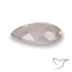 Morganita Rosa Flamingo Natural 0.57ct, Formato de pêra, VVS-VS