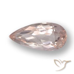 Morganita Luz rosa Natural 0.71ct, Formato de pêra, VS