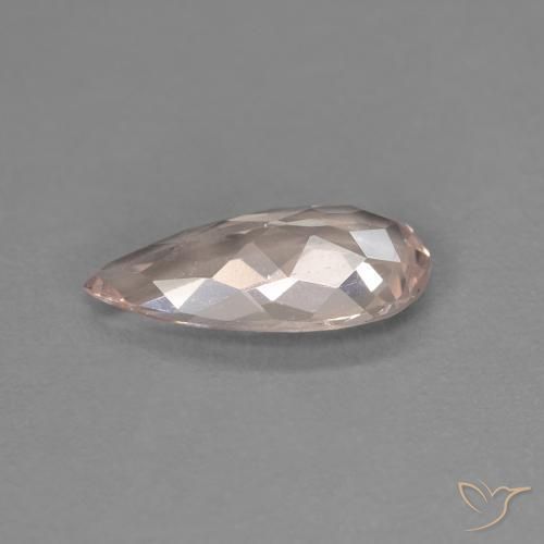 Morganita Medium Light-Pink Natural 0.90ct, Formato de pêra, VVS